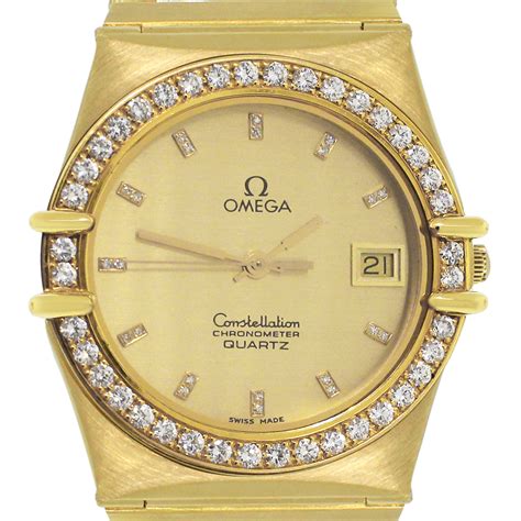 omega 18k gold watch price